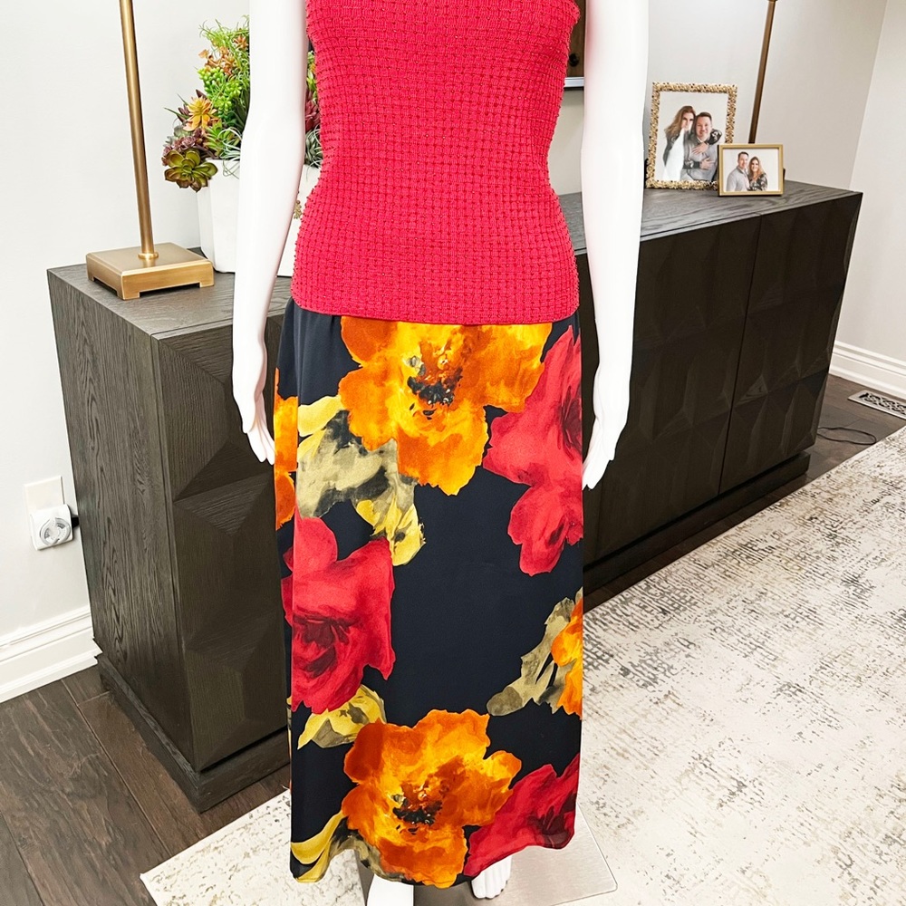 LIZ CLAIBORNE SILK FLORAL SKIRT
